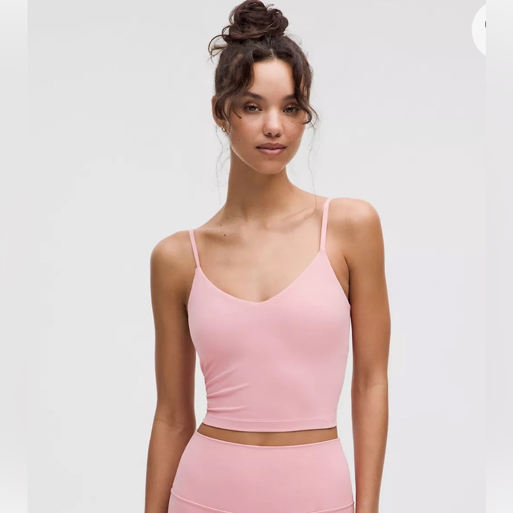 Lulu Lemon Align Cropped Cami Tank, Vita Pink, sz 2